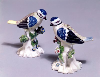 Figurines de mésanges bleues, Derby, vers 1760 - English School